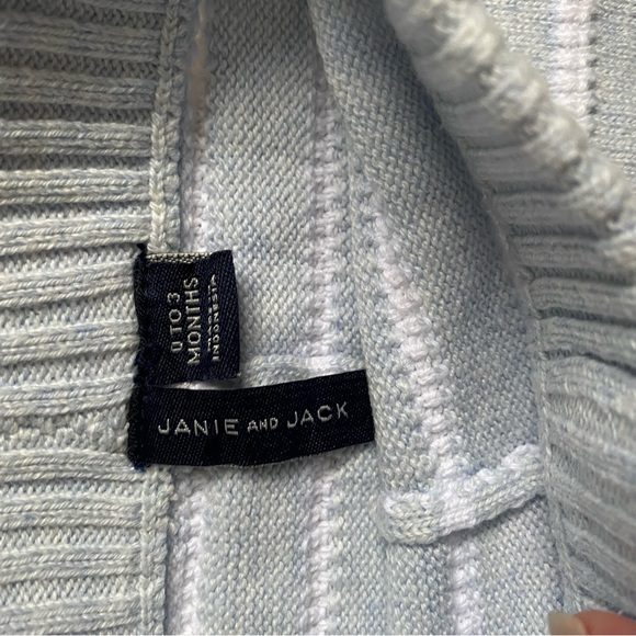 Janie and Jack sweater short and top set 0-3 - Picture 4 of 5